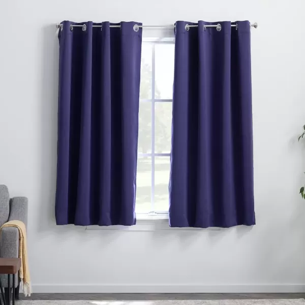 imageLinenspa 100 Blackout Curtain 2 Panels Set  Navy Curtains 95 Inch Length  Thermal Insulated Noise Reducing  Dorm Room Essentials 52 x 95Navy