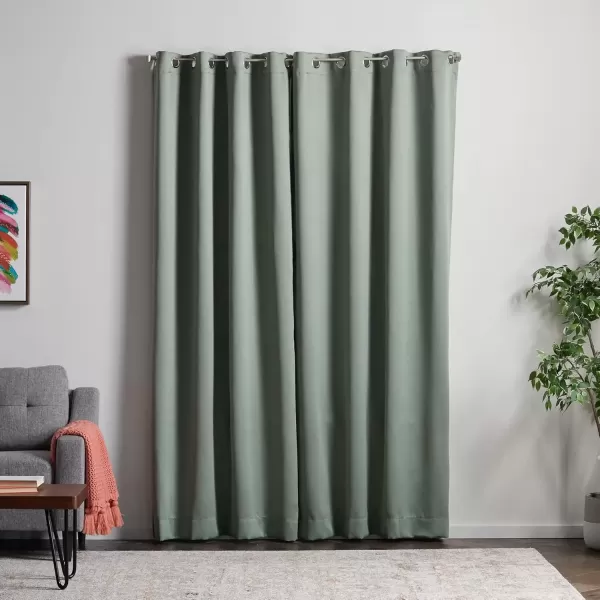 imageLinenspa 100 Blackout Curtain 2 Panels Set  Navy Curtains 95 Inch Length  Thermal Insulated Noise Reducing  Dorm Room Essentials 52 x 95Sage Green