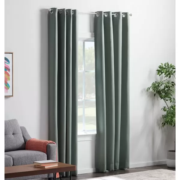 imageLinenspa 100 Blackout Curtain 2 Panels Set  Navy Curtains 95 Inch Length  Thermal Insulated Noise Reducing  Dorm Room Essentials 52 x 95Sage Green