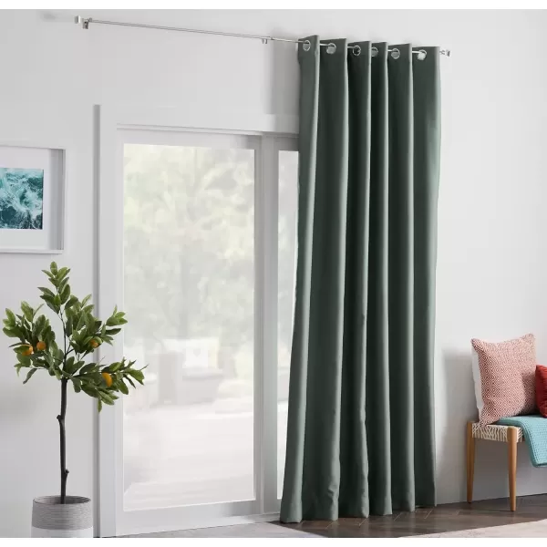 imageLinenspa 100 Blackout Curtain 2 Panels Set  Navy Curtains 95 Inch Length  Thermal Insulated Noise Reducing  Dorm Room Essentials 52 x 95Sage Green