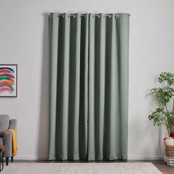 imageLinenspa 100 Blackout Curtain 2 Panels Set  Navy Curtains 95 Inch Length  Thermal Insulated Noise Reducing  Dorm Room Essentials 52 x 95Sage Green