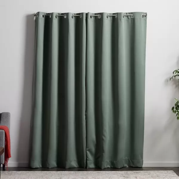 imageLinenspa 100 Blackout Curtain 2 Panels Set  Navy Curtains 95 Inch Length  Thermal Insulated Noise Reducing  Dorm Room Essentials 52 x 95Sage Green