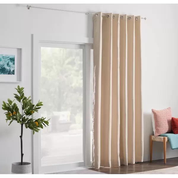 imageLinenspa 100 Blackout Curtain 2 Panels Set  Navy Curtains 95 Inch Length  Thermal Insulated Noise Reducing  Dorm Room Essentials 52 x 95Tan