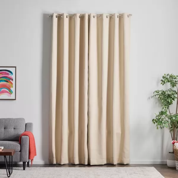 imageLinenspa 100 Blackout Curtain 2 Panels Set  Navy Curtains 95 Inch Length  Thermal Insulated Noise Reducing  Dorm Room Essentials 52 x 95Tan