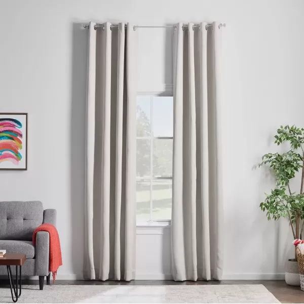 imageLinenspa 100 Blackout Curtain 2 Panels Set  Navy Curtains 95 Inch Length  Thermal Insulated Noise Reducing  Dorm Room Essentials 52 x 95White