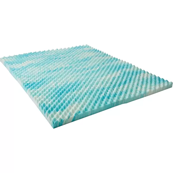 imageLinenspa 3 Inch Convoluted Gel Swirl Memory Foam Mattress Topper  Promotes Airflow  Relieves Pressure Points  QueenCalifornia King