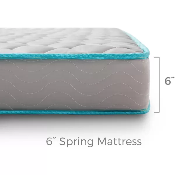 imageLinenspa 6 Inch Mattress  Firm Feel  Bonnell Spring with Foam Layer  Mattress in a Box  Youth or Kids Bed  Guest Bedroom  Durable and Breathable Support  Affordable  Narrow Twin Size GreyQueen
