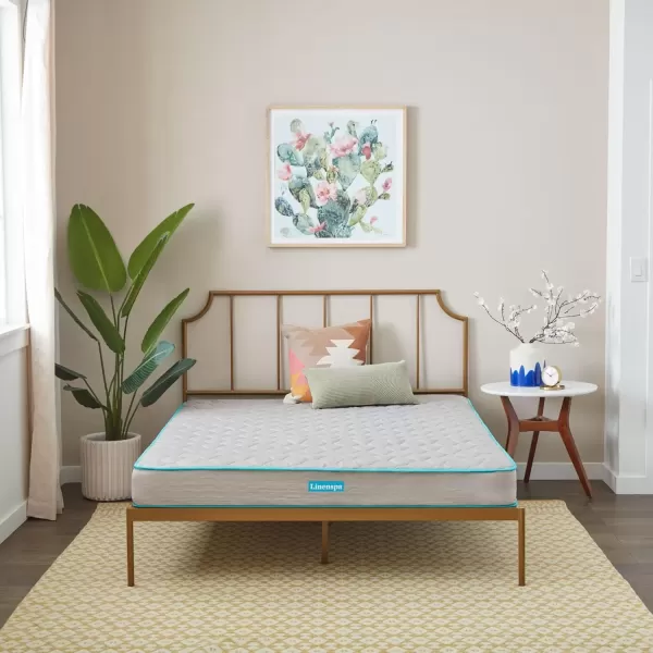 imageLinenspa 6 Inch Mattress  Firm Feel  Bonnell Spring with Foam Layer  Mattress in a Box  Youth or Kids Bed  Guest Bedroom  Durable and Breathable Support  Affordable  Narrow Twin Size GreyFull