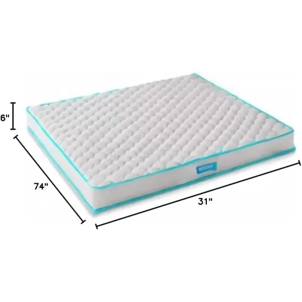 imageLinenspa 6 Inch Mattress  Firm Feel  Bonnell Spring with Foam Layer  Mattress in a Box  Youth or Kids Bed  Guest Bedroom  Durable and Breathable Support  Affordable  Narrow Twin Size GreyNarrow Twin