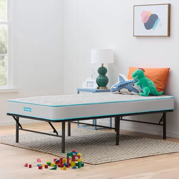 imageLinenspa 6 Inch Mattress  Firm Feel  Bonnell Spring with Foam Layer  Mattress in a Box  Youth or Kids Bed  Guest Bedroom  Durable and Breathable Support  Affordable  Narrow Twin Size GreyQueen