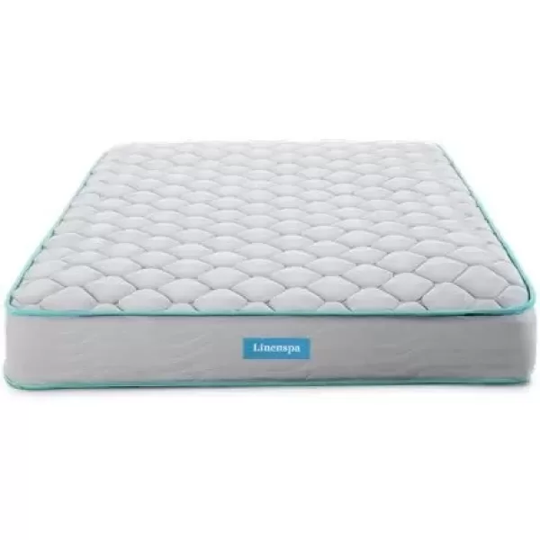 imageLinenspa 6 Inch Mattress  Firm Feel  Bonnell Spring with Foam Layer  Mattress in a Box  Youth or Kids Bed  Guest Bedroom  Durable and Breathable Support  Affordable  Narrow Twin Size GreyQueen