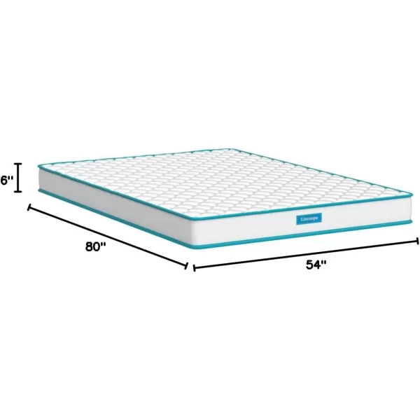 imageLinenspa 6 Inch Mattress  Firm Feel  Bonnell Spring with Foam Layer  Mattress in a Box  Youth or Kids Bed  Guest Bedroom  Durable and Breathable Support  Affordable  Narrow Twin Size GreyFull XL
