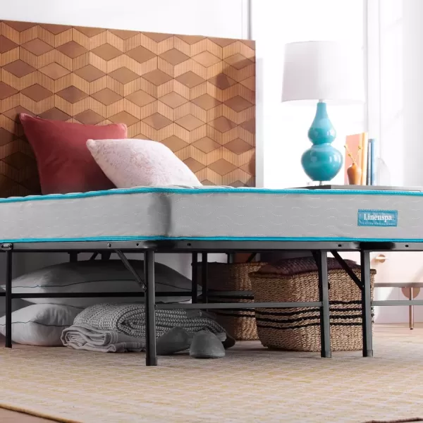imageLinenspa 6 Inch Mattress  Firm Feel  Bonnell Spring with Foam Layer  Mattress in a Box  Youth or Kids Bed  Guest Bedroom  Durable and Breathable Support  Affordable  Narrow Twin Size GreyTwin