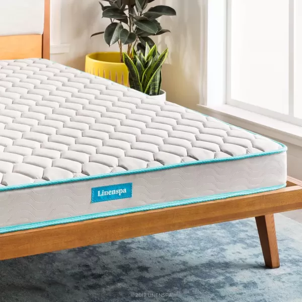 imageLinenspa 6 Inch Mattress  Firm Feel  Bonnell Spring with Foam Layer  Mattress in a Box  Youth or Kids Bed  Guest Bedroom  Durable and Breathable Support  Affordable  Narrow Twin Size GreyQueen