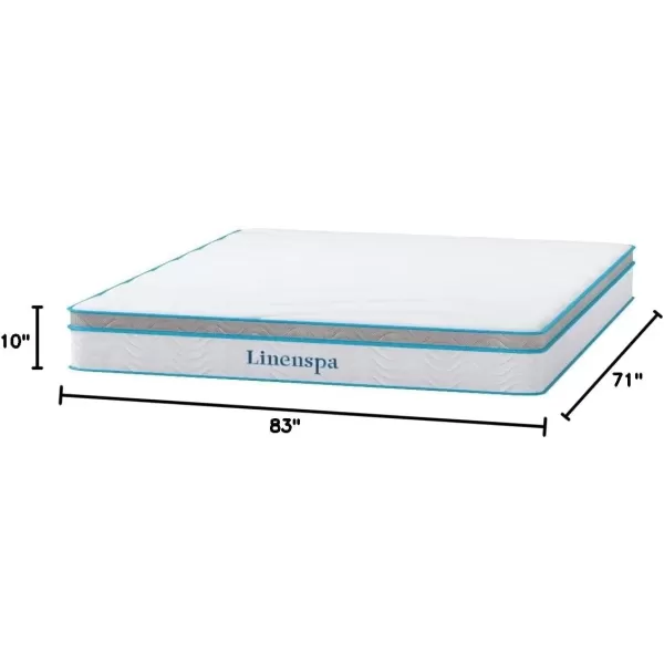 imageLinenspa 8 Inch Memory Foam and Spring Hybrid Mattress  Medium Firm Feel  Bed in a Box  Quality Comfort and Adaptive Support  Breathable  Cooling  Guest and Kids Bedroom  Twin SizeCalifornia King
