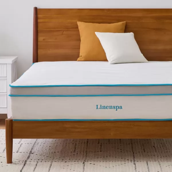 imageLinenspa 8 Inch Memory Foam and Spring Hybrid Mattress  Medium Firm Feel  Bed in a Box  Quality Comfort and Adaptive Support  Breathable  Cooling  Guest and Kids Bedroom  Twin SizeCalifornia King
