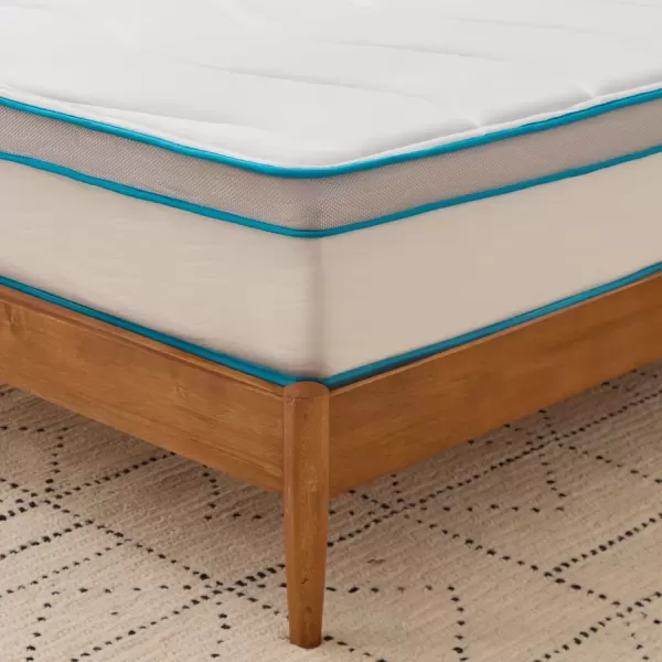 imageLinenspa 8 Inch Memory Foam and Spring Hybrid Mattress  Medium Firm Feel  Bed in a Box  Quality Comfort and Adaptive Support  Breathable  Cooling  Guest and Kids Bedroom  Twin SizeTwin