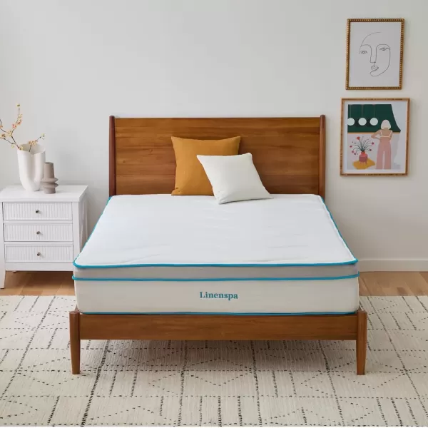 imageLinenspa 8 Inch Memory Foam and Spring Hybrid Mattress  Medium Firm Feel  Bed in a Box  Quality Comfort and Adaptive Support  Breathable  Cooling  Guest and Kids Bedroom  Twin SizeCalifornia King