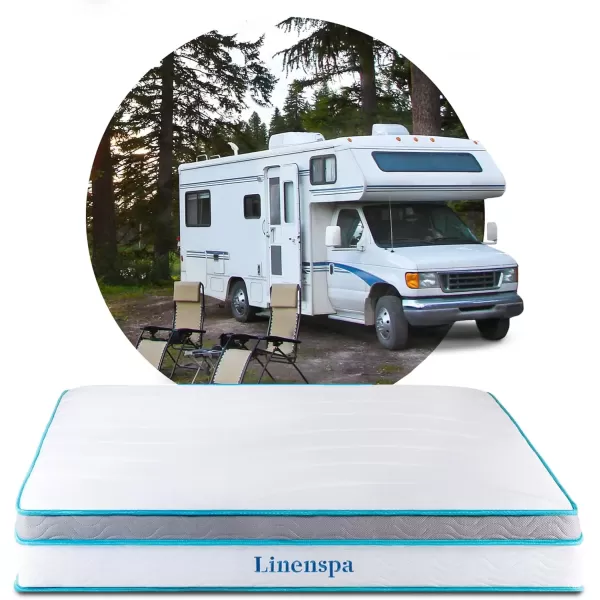 imageLinenspa 8 Inch Memory Foam and Spring Hybrid Mattress  Medium Firm Feel  Bed in a Box  Quality Comfort and Adaptive Support  Breathable  Cooling  Guest and Kids Bedroom  Twin SizeShort Queen