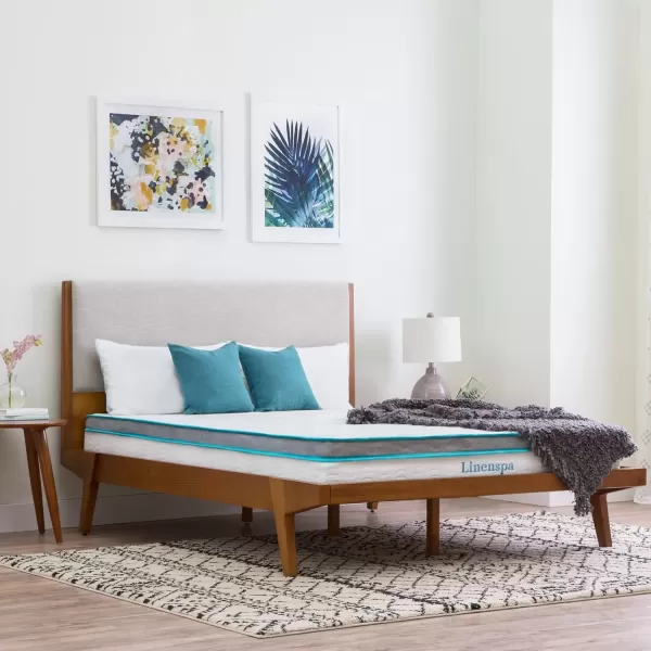 imageLinenspa 8 Inch Memory Foam and Spring Hybrid Mattress  Medium Firm Feel  Bed in a Box  Quality Comfort and Adaptive Support  Breathable  Cooling  Guest and Kids Bedroom  Twin SizeTwin XL