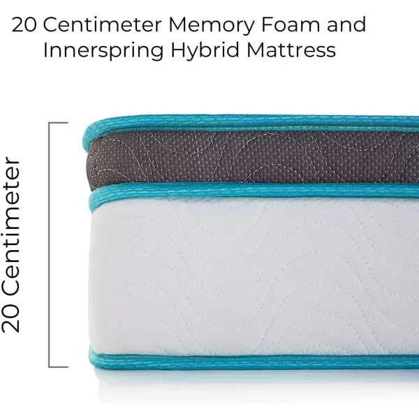 imageLinenspa 8 Inch Memory Foam and Spring Hybrid Mattress  Medium Firm Feel  Bed in a Box  Quality Comfort and Adaptive Support  Breathable  Cooling  Guest and Kids Bedroom  Twin SizeTwin