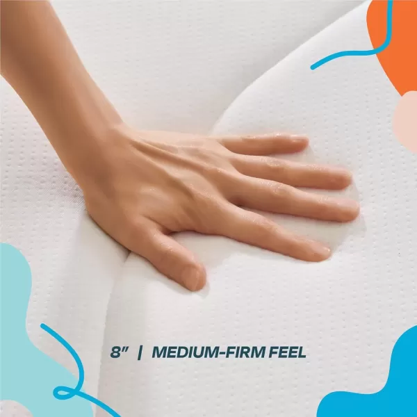 imageLinenspa 8 Inch Memory Foam and Spring Hybrid Mattress  Medium Firm Feel  Bed in a Box  Quality Comfort and Adaptive Support  Breathable  Cooling  Guest and Kids Bedroom  Twin SizeQueen