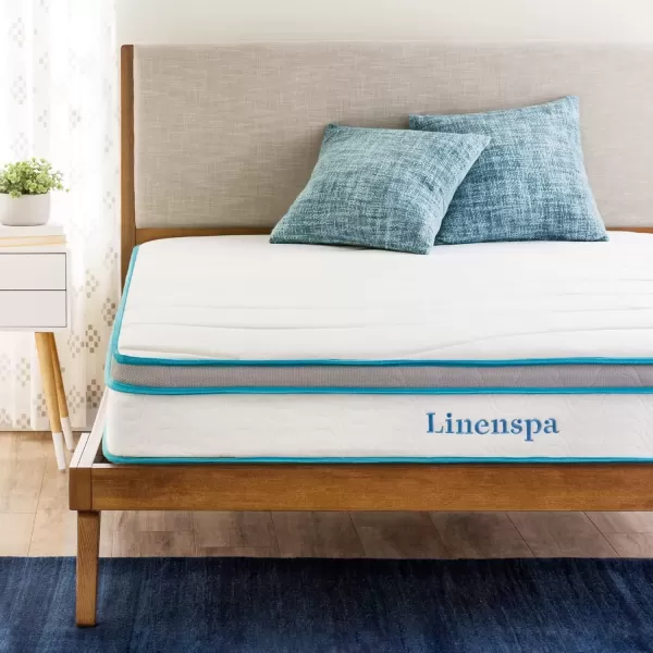 imageLinenspa 8 Inch Memory Foam and Spring Hybrid Mattress  Medium Firm Feel  Bed in a Box  Quality Comfort and Adaptive Support  Breathable  Cooling  Guest and Kids Bedroom  Twin SizeQueen