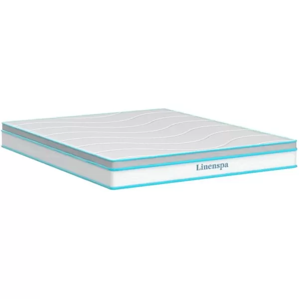imageLinenspa 8 Inch Memory Foam and Spring Hybrid Mattress  Medium Firm Feel  Bed in a Box  Quality Comfort and Adaptive Support  Breathable  Cooling  Guest and Kids Bedroom  Twin SizeCalifornia King