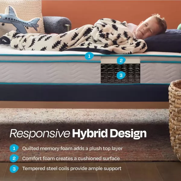 imageLinenspa 8 Inch Memory Foam and Spring Hybrid Mattress  Medium Firm Feel  Bed in a Box  Quality Comfort and Adaptive Support  Breathable  Cooling  Guest and Kids Bedroom  Twin SizeTwin XL