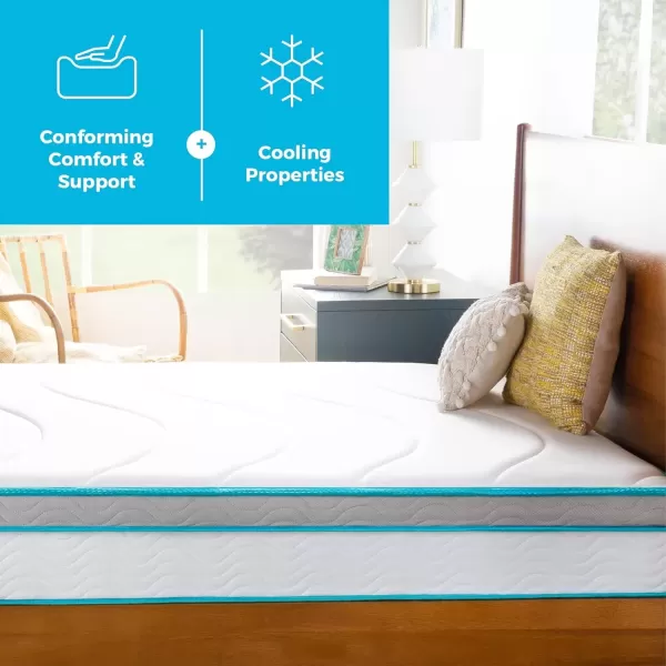 imageLinenspa 8 Inch Memory Foam and Spring Hybrid Mattress  Medium Firm Feel  Bed in a Box  Quality Comfort and Adaptive Support  Breathable  Cooling  Guest and Kids Bedroom  Twin SizeTwin