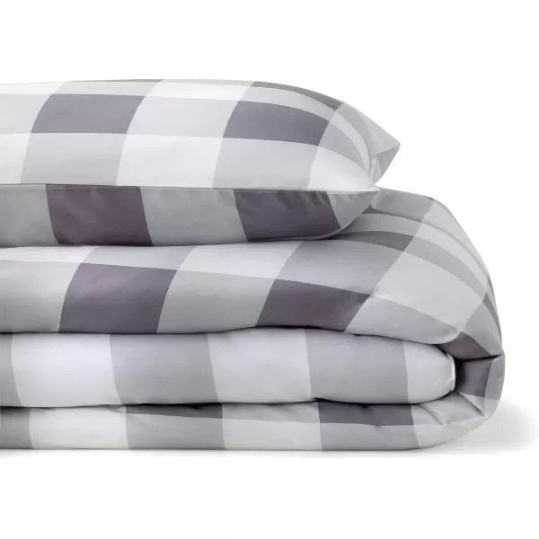 imageLinenspa All Season Hypoallergenic Down Alternative Microfiber Comforter  Twin XL GrayWhite Twin XL Size Dorm Room EssentialsBuffalo PlaidGrey