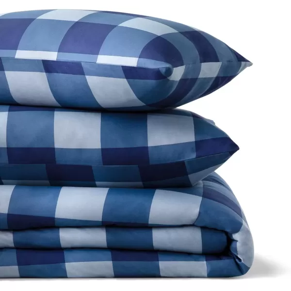 imageLinenspa All Season Hypoallergenic Down Alternative Microfiber Comforter  Twin XL GrayWhite Twin XL Size Dorm Room EssentialsBuffalo PlaidNavy