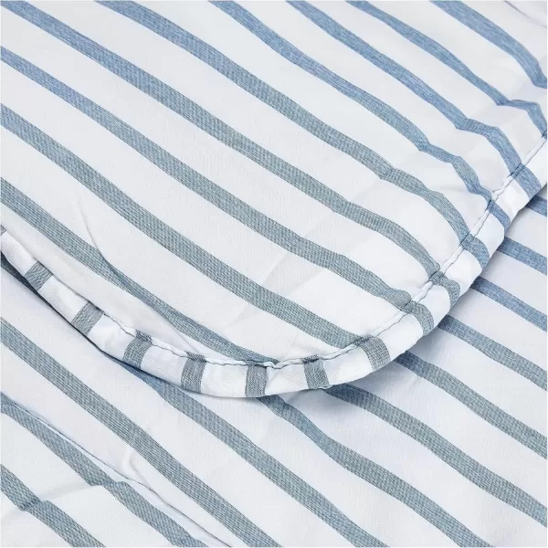 imageLinenspa All Season Hypoallergenic Down Alternative Microfiber Comforter  Twin XL GrayWhite Twin XL Size Dorm Room EssentialsLight Blue