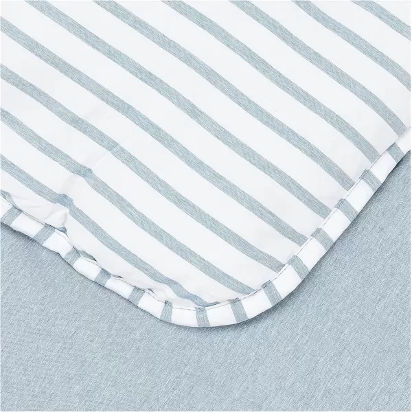 imageLinenspa All Season Hypoallergenic Down Alternative Microfiber Comforter  Twin XL GrayWhite Twin XL Size Dorm Room EssentialsLight Blue