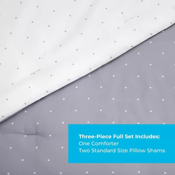 imageLinenspa All Season Hypoallergenic Down Alternative Microfiber Comforter  Twin XL GrayWhite Twin XL Size Dorm Room EssentialsPolka DotGrey
