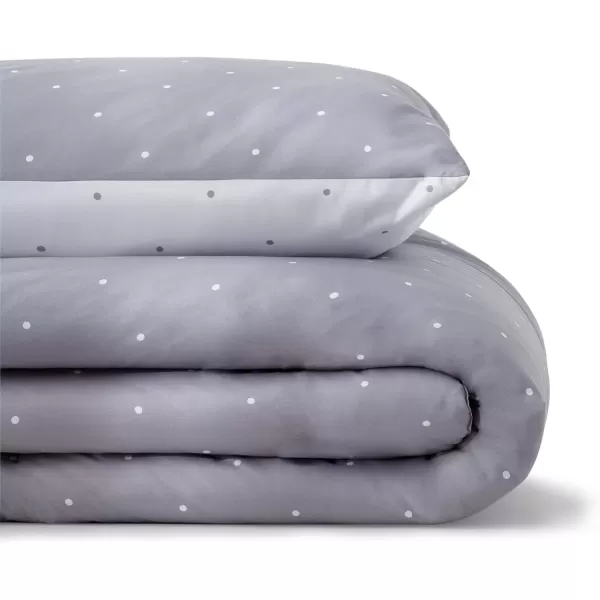 imageLinenspa All Season Hypoallergenic Down Alternative Microfiber Comforter  Twin XL GrayWhite Twin XL Size Dorm Room EssentialsPolka DotGrey