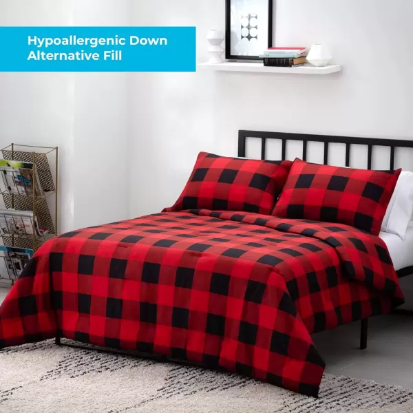 imageLinenspa All Season Hypoallergenic Down Alternative Microfiber Comforter  Twin XL GrayWhite Twin XL Size Dorm Room EssentialsRed