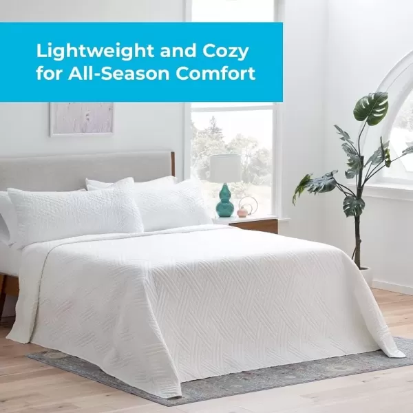 imageLinenspa All Season Hypoallergenic Down Alternative Microfiber Comforter  Twin XL GrayWhite Twin XL Size Dorm Room EssentialsWhite