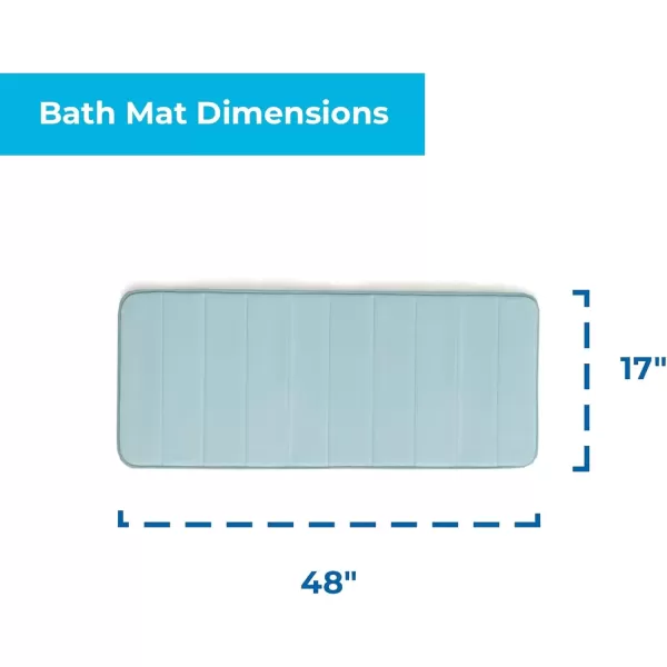 imageLinenspa Memory Foam Bath Mat  1 Piece NonSlip Water Absorbent FastDrying Machine Washable Bath Rug For Bathroom  Dorm Room EssentialsAqua