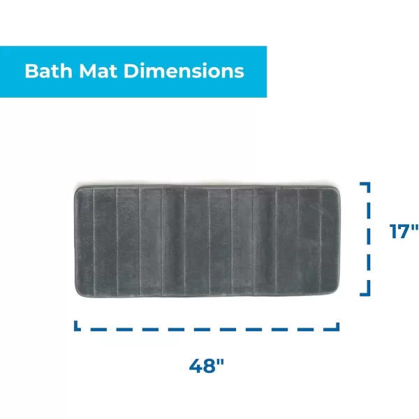 imageLinenspa Memory Foam Bath Mat  1 Piece NonSlip Water Absorbent FastDrying Machine Washable Bath Rug For Bathroom  Dorm Room EssentialsDark Gray