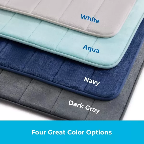 imageLinenspa Memory Foam Bath Mat  1 Piece NonSlip Water Absorbent FastDrying Machine Washable Bath Rug For Bathroom  Dorm Room EssentialsWhite
