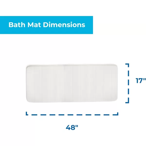 imageLinenspa Memory Foam Bath Mat  1 Piece NonSlip Water Absorbent FastDrying Machine Washable Bath Rug For Bathroom  Dorm Room EssentialsWhite