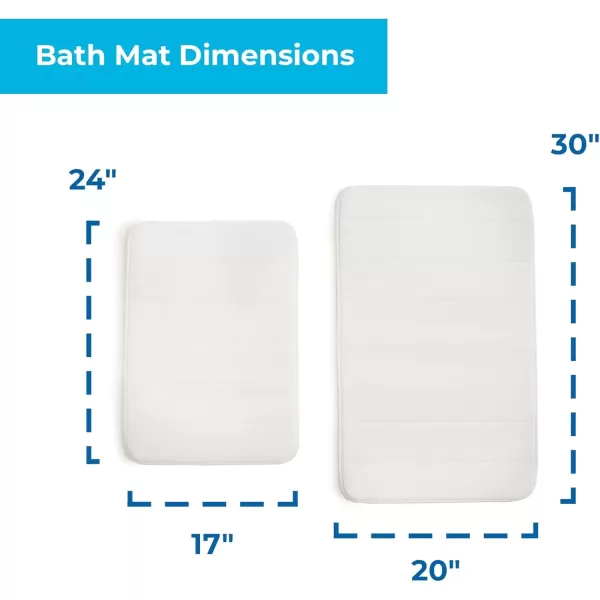 imageLinenspa Memory Foam Bath Mat  1 Piece NonSlip Water Absorbent FastDrying Machine Washable Bath Rug For Bathroom  Dorm Room EssentialsWhite
