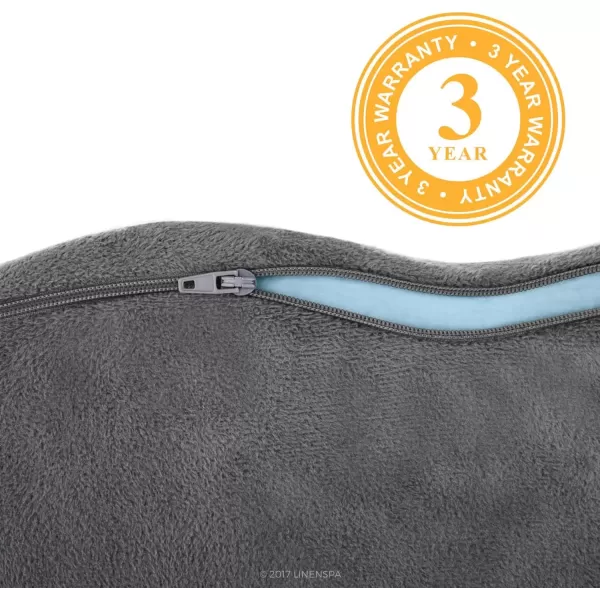 imageLinenspa Orthopedic Gel Foam Seat Cushion  TailboneCoccyx Comfort  Support for AllDay Sitting and Back Pain Relief grey 18quot x 14quot Dorm Room EssentialsGrey