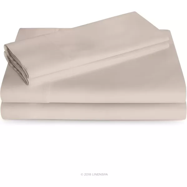 imageLinenspa 600 Thread Count Ultra Soft Deep Pocket Cotton Blend Sheet Set  3 pieces Queen  SandSand