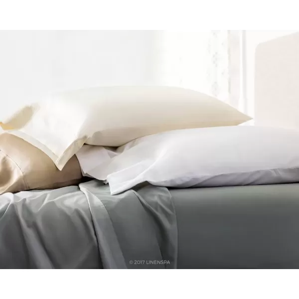 imageLinenspa 600 Thread Count Ultra Soft Deep Pocket Cotton Blend Sheet Set  3 pieces Queen  SandStone