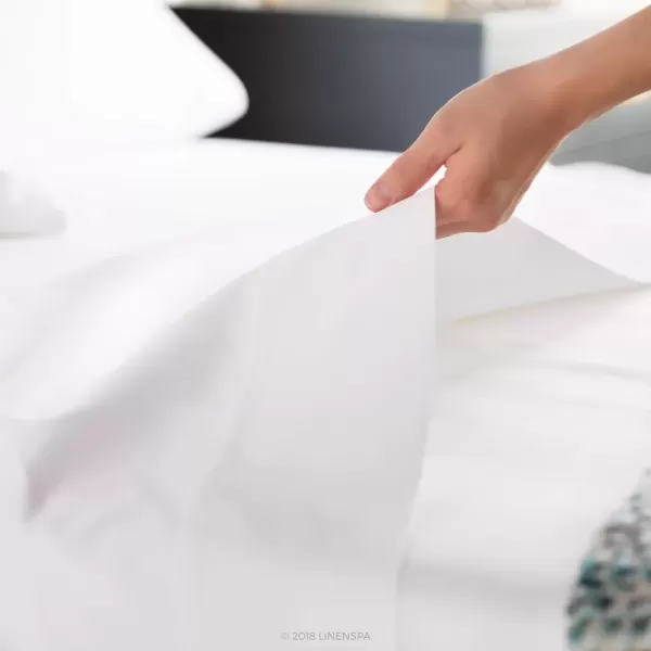 imageLinenspa 600 Thread Count Ultra Soft Deep Pocket Cotton Blend Sheet Set  3 pieces Queen  SandWhite