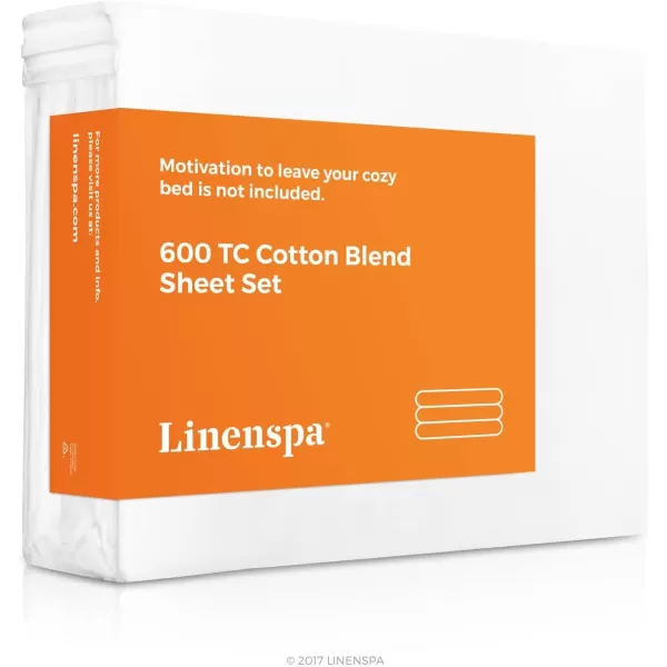 imageLinenspa 600 Thread Count Ultra Soft Deep Pocket Cotton Blend Sheet Set  3 pieces Queen  SandWhite