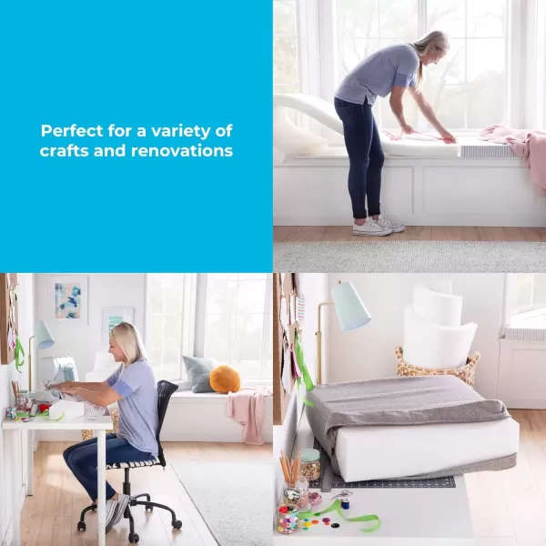 imageLinenspa High Density Cushion Craft Foam  Perfect for Chairs Sofas Headboards and DIY Projects 1quot x 24quot x 72quot WhiteWhite