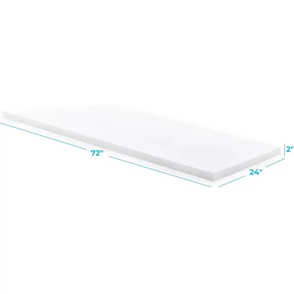 imageLinenspa High Density Cushion Craft Foam  Perfect for Chairs Sofas Headboards and DIY Projects 1quot x 24quot x 72quot WhiteWhite
